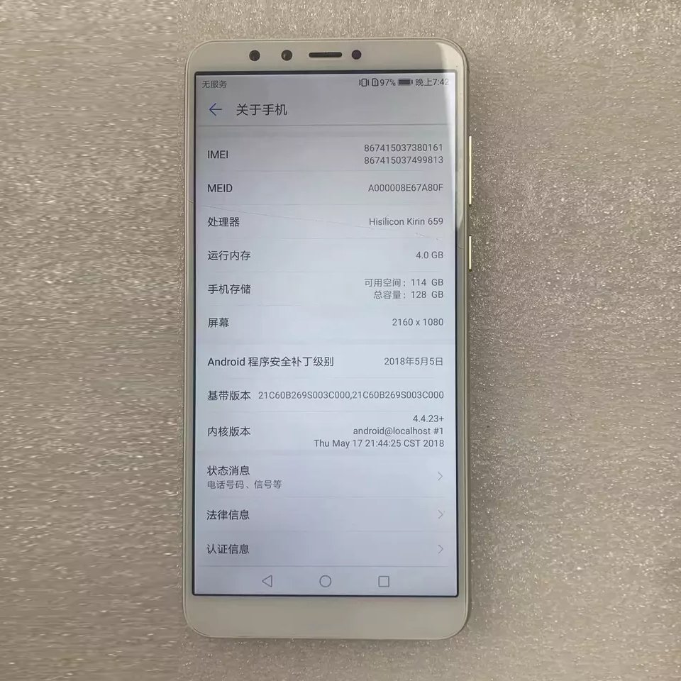 Wholesale Smart Phone 5.93 inches For Huawei Y9 2018 64GB used phone Y6 Y7 Y5 Prime used Mobil phone